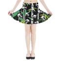 Satisfied And Happy Panda Babies On Bamboo Mini Flare Skirt View3