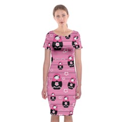 Matryoshka Doll Pattern Classic Short Sleeve Midi Dress by Valentinaart