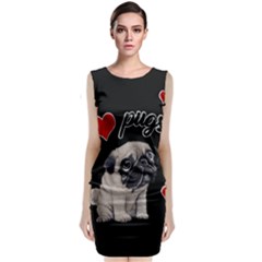 Love Pugs Classic Sleeveless Midi Dress by Valentinaart