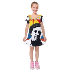 Pablo Escobar Kids  Short Sleeve Velvet Dress by Valentinaart