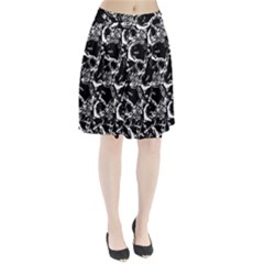 Skulls Pattern Pleated Skirt by ValentinaDesign