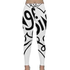 Singer Love Sign Heart Classic Yoga Leggings by Mariart