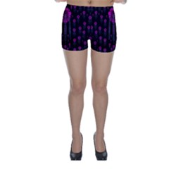 Wonderful Jungle Flowers In The Dark Skinny Shorts by pepitasart