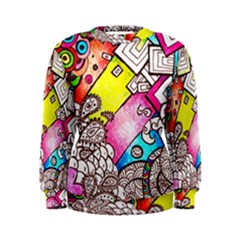 Beautiful Colorful Doodle Women s Sweatshirt by Nexatart