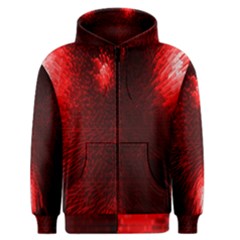 Box Lights Red Plaid Men s Zipper Hoodie by Mariart