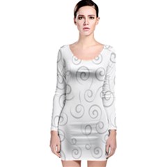 Pattern Long Sleeve Bodycon Dress by ValentinaDesign