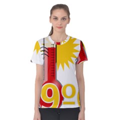 Thermometer Themperature Hot Sun Women s Cotton Tee