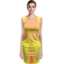 Wave Chevron Plaid Circle Polka Line Light Yellow Red Blue Triangle Sleeveless Velvet Midi Dress View1