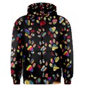 Colorful Paw Prints Pattern Background Reinvigorated Men s Zipper Hoodie View1