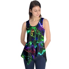 Saga Colors Rainbow Stone Blue Green Red Purple Space Sleeveless Tunic by Mariart