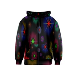 Star Space Galaxy Rainboiw Circle Wave Chevron Kids  Zipper Hoodie by Mariart