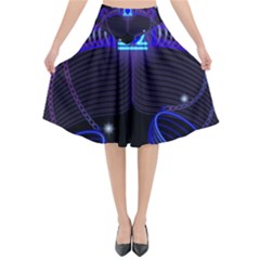 Sign Libra Zodiac Flared Midi Skirt by Mariart