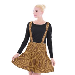 Giraffe Remixed Suspender Skater Skirt by Nexatart