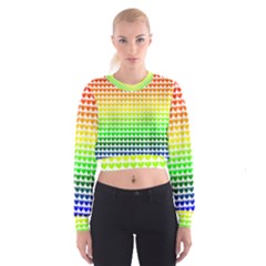 Rainbow Love Cropped Sweatshirt by Nexatart