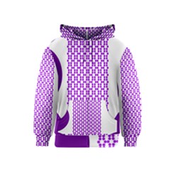 River Hyacinth Polka Circle Round Purple White Kids  Zipper Hoodie by Mariart