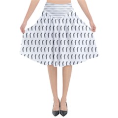 Renelle Box Waves Chevron Wave Line Flared Midi Skirt by Mariart