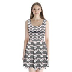 Tagged Bunny Illustrator Rabbit Animals Face Split Back Mini Dress  by Mariart
