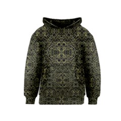 Golden Geo Tribal Pattern Kids  Pullover Hoodie by dflcprintsclothing