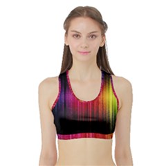 Lights Sports Bra With Border by ValentinaDesign