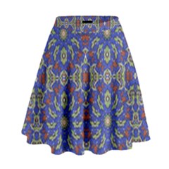 Colorful Ethnic Design High Waist Skirt by dflcprintsclothing