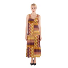 Geometric Pattern Sleeveless Maxi Dress by linceazul