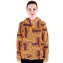 Geometric Pattern Women s Zipper Hoodie View1