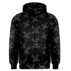 Skull Pattern Men s Zipper Hoodie