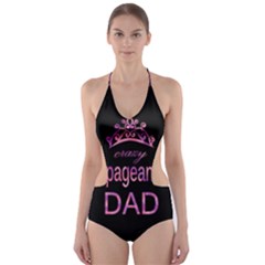 Crazy Pageant Dad Cut-out One Piece Swimsuit by Valentinaart