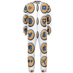 Social Media Icon Icons Social Onepiece Jumpsuit (men)  by Nexatart