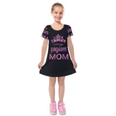 Crazy Pageant Mom Kids  Short Sleeve Velvet Dress by Valentinaart