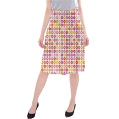 Multicolored Floral Pattern Midi Beach Skirt by linceazul