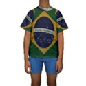 Vintage flag - Brasil Kids  Short Sleeve Swimwear View1