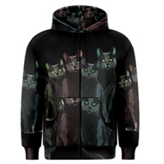 Cats Men s Zipper Hoodie by Valentinaart