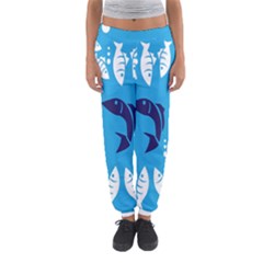 Blue Fish Tuna Sea Beach Swim White Predator Water Women s Jogger Sweatpants by Mariart