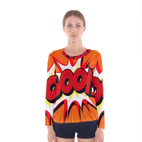 Boom Sale Orange Women s Long Sleeve Tee by Mariart