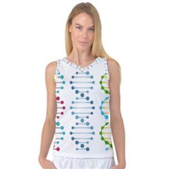 Genetic Dna Blood Flow Cells Women s Basketball Tank Top by Mariart