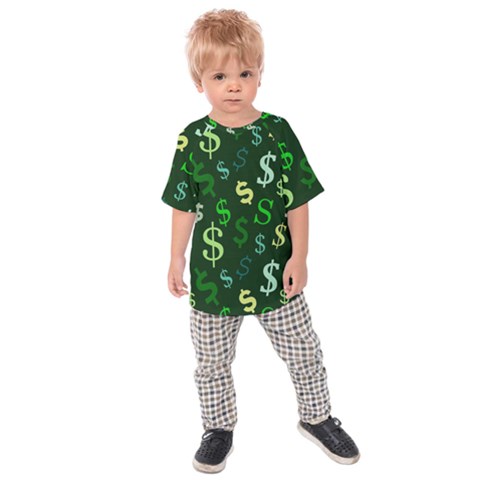 Money Us Dollar Green Kids  Raglan Tee by Mariart