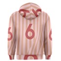 Number 6 Line Vertical Red Pink Wave Chevron Men s Zipper Hoodie View2