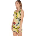 Telephone Cable Green Nyellow Red Blue Sleeveless Bodycon Dress View2