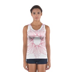 Spirograph Pattern Drawing Design Women s Sport Tank Top  by Nexatart