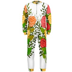 Roses Flowers Floral Flowery Onepiece Jumpsuit (men)  by Nexatart