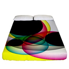 Apollonius Color Multi Circle Polkadot Fitted Sheet (king Size) by Mariart