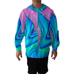 Aurora Color Rainbow Space Blue Sky Purple Yellow Green Pink Red Hooded Wind Breaker (kids) by Mariart