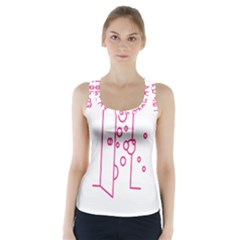 Deep Clean Bubbel Door Pink Polka Circle Racer Back Sports Top by Mariart