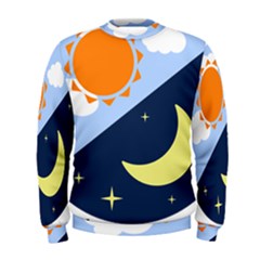 Day Night Moon Stars Cloud Stars Men s Sweatshirt