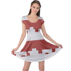 Girl Flags Plaid Red Black Cap Sleeve Dresses by Mariart