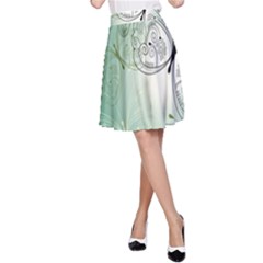 Glass Splashback Abstract Pattern Butterfly A-line Skirt by Mariart