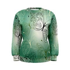 Glass Splashback Abstract Pattern Butterfly Women s Sweatshirt by Mariart