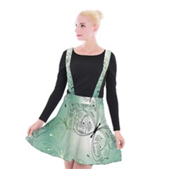 Glass Splashback Abstract Pattern Butterfly Suspender Skater Skirt by Mariart