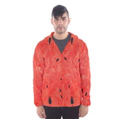 Summer Watermelon Design Hooded Wind Breaker (men) by TastefulDesigns